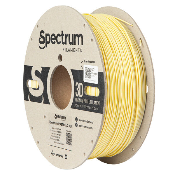 Filament Spectrum Pastello PLA 1.75mm LEMON CREAM 1kg – Obrázok 2