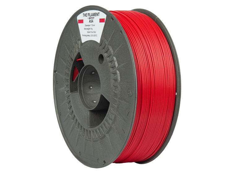 The Filament ASA 1.75mm PURE RED 1kg – Obrázok 3