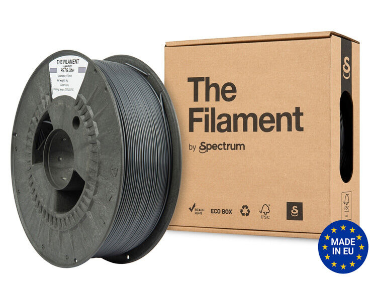 The Filament PETG Lite 1.75mm GREY 1kg