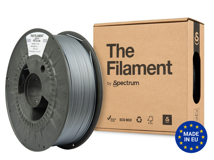 The Filament PETG Lite 1.75mm SILVER 1kg