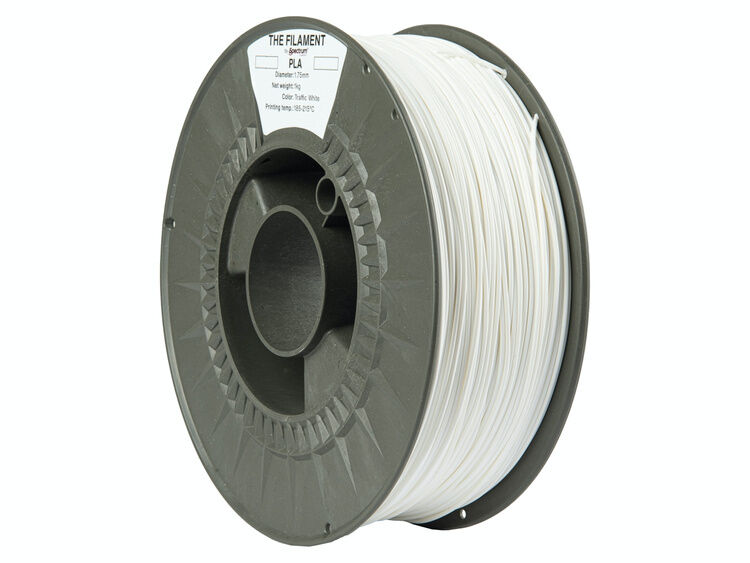 The Filament PLA 1.75mm TRAFFIC WHITE 1kg – Obrázok 2